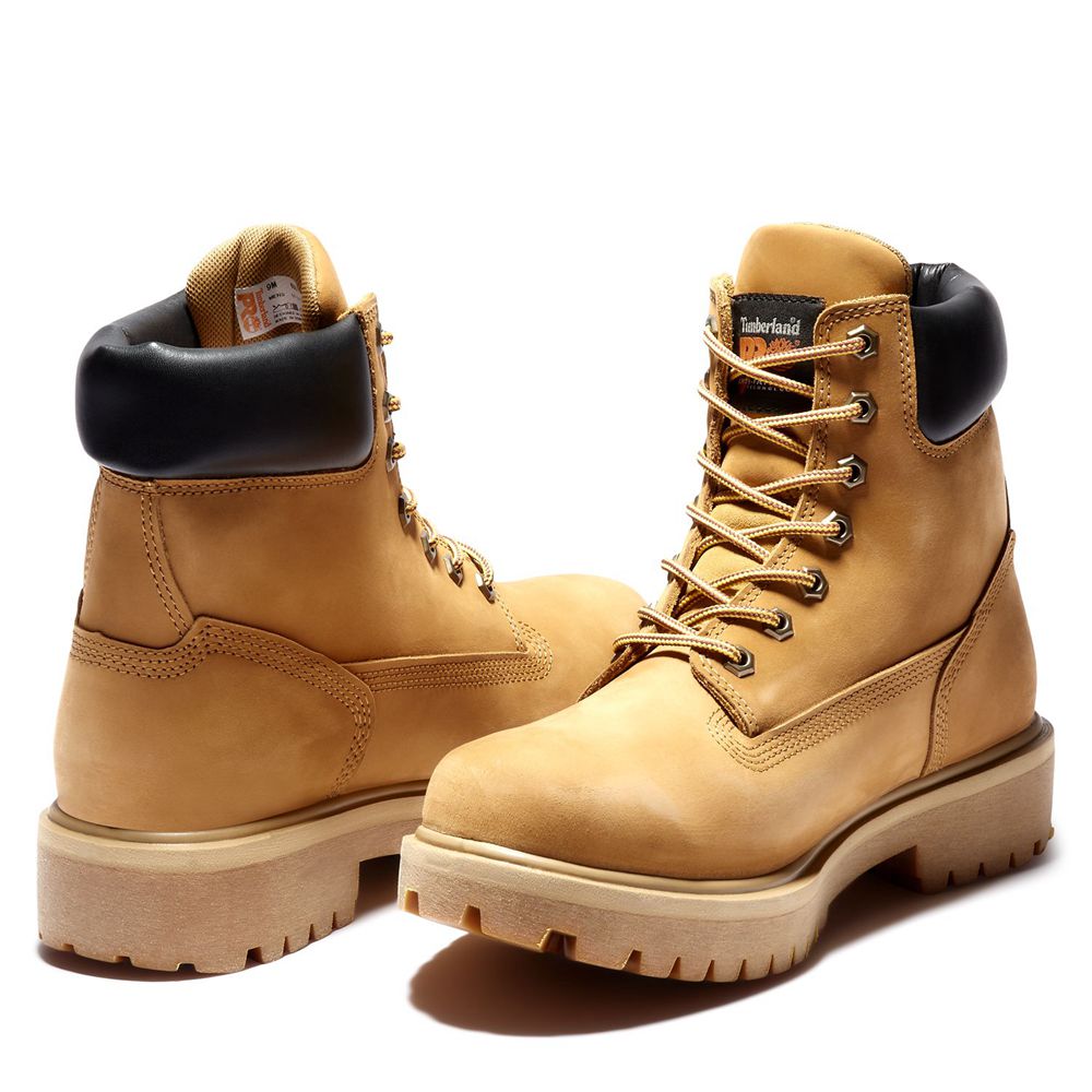 Botas Pro Timberland Argentina Hombre - Pro Direct Attach 6\" Soft Toe - Marrones - XAEGJN-809